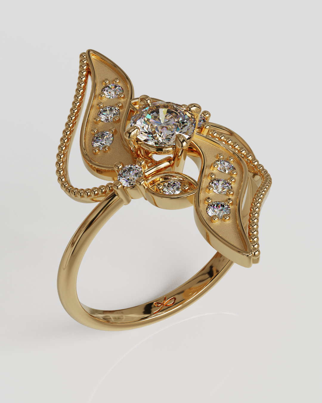 Anillo Ume oro rosa 18K