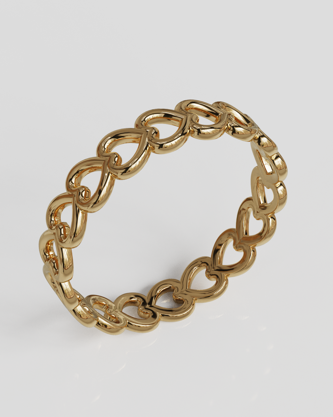 Anillo Corazones oro rosa 18K