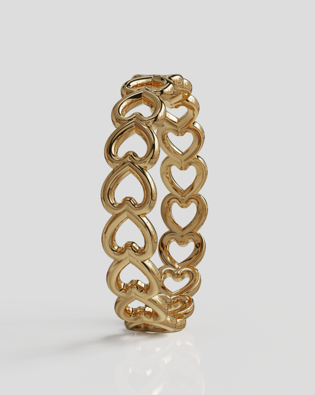 Anillo Corazones oro rosa 18K