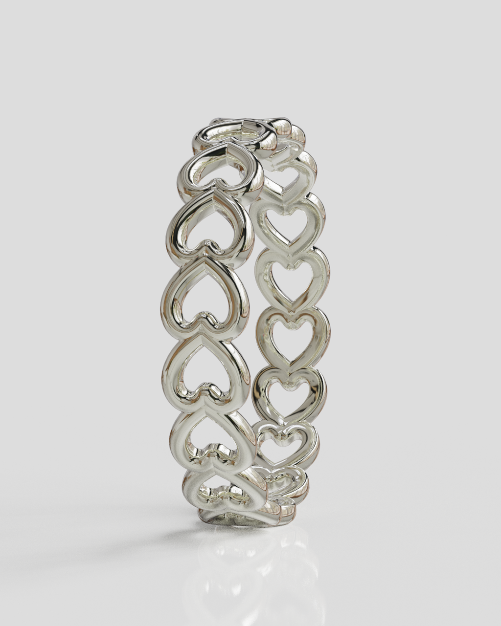 Anillo Corazones plata