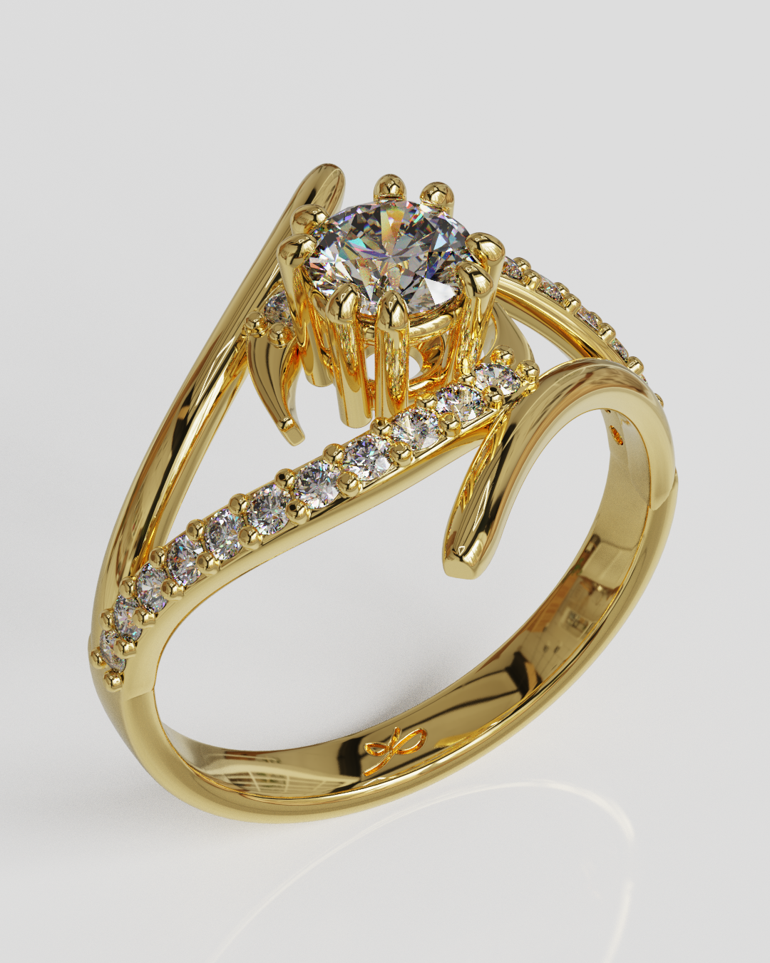 Anillo Chloe oro amarillo 18K