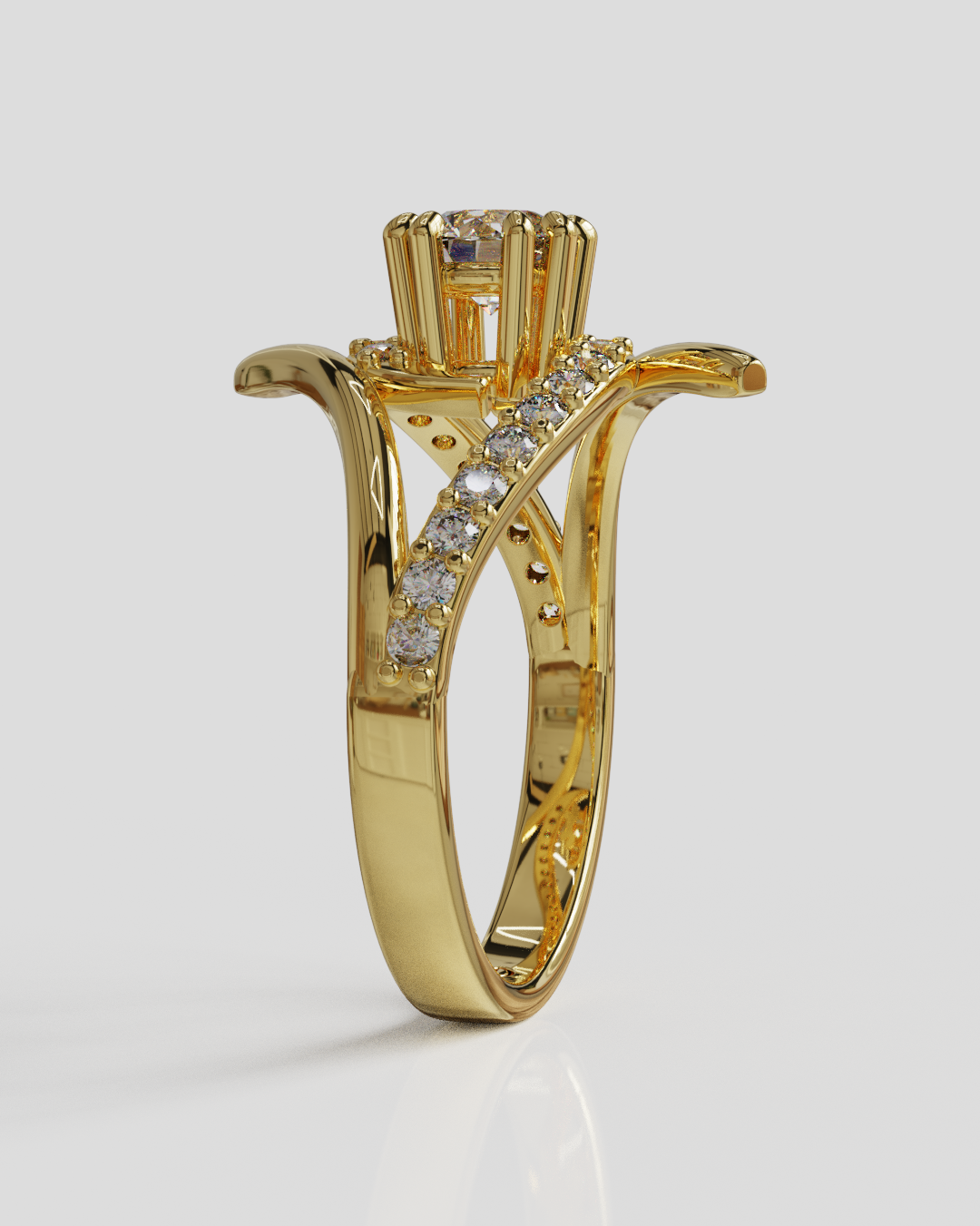Anillo Chloe oro amarillo 18K