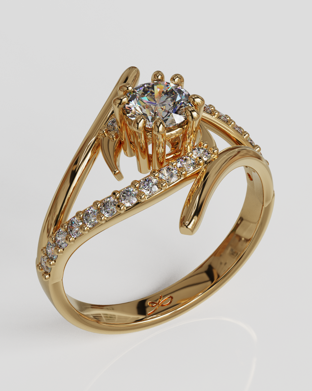 Anillo Chloe oro rosa 18K