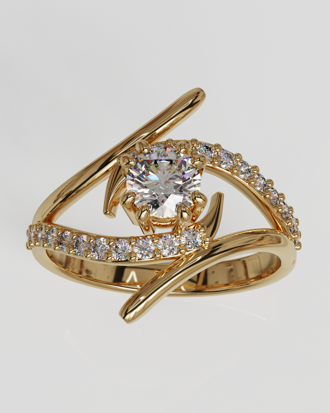 Anillo Chloe oro rosa 18K