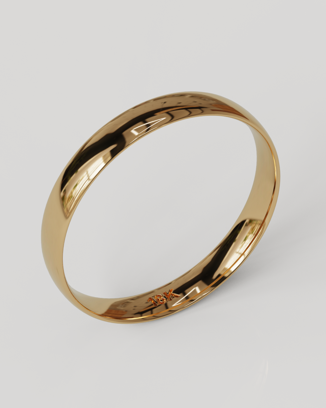 Par Argollas Mediacaña 3mm 3gramos oro rosa 18K