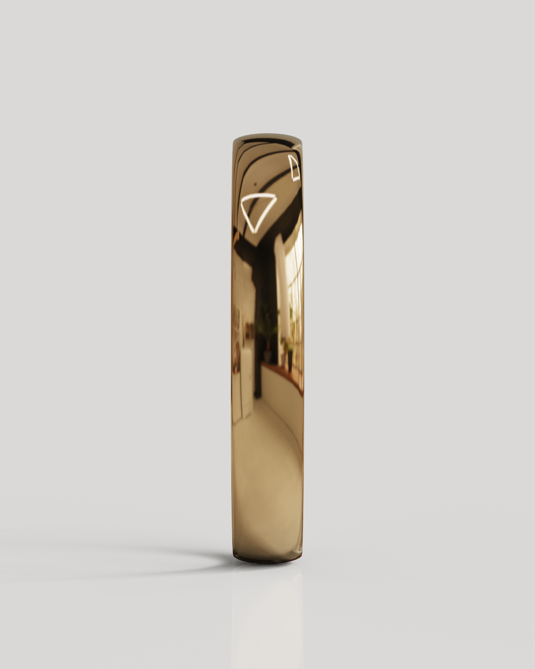 Par Argollas Mediacaña 3mm 3gramos oro rosa 18K