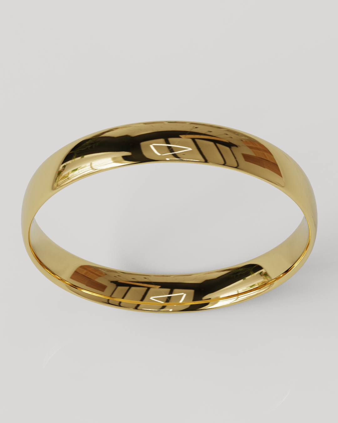 Par Argollas Mediacaña 3mm 3gramos oro amarillo 18K