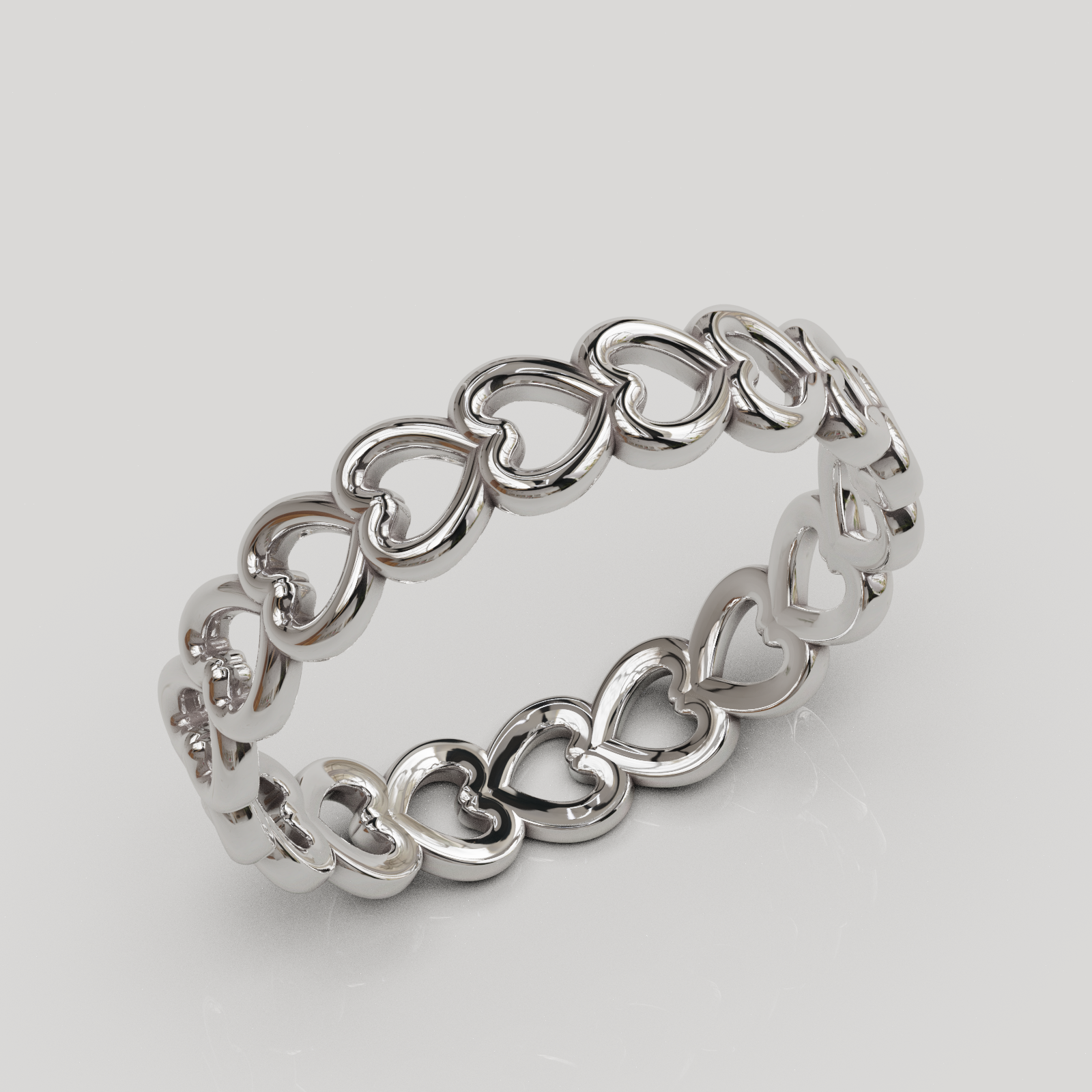 Anillo Corazones plata