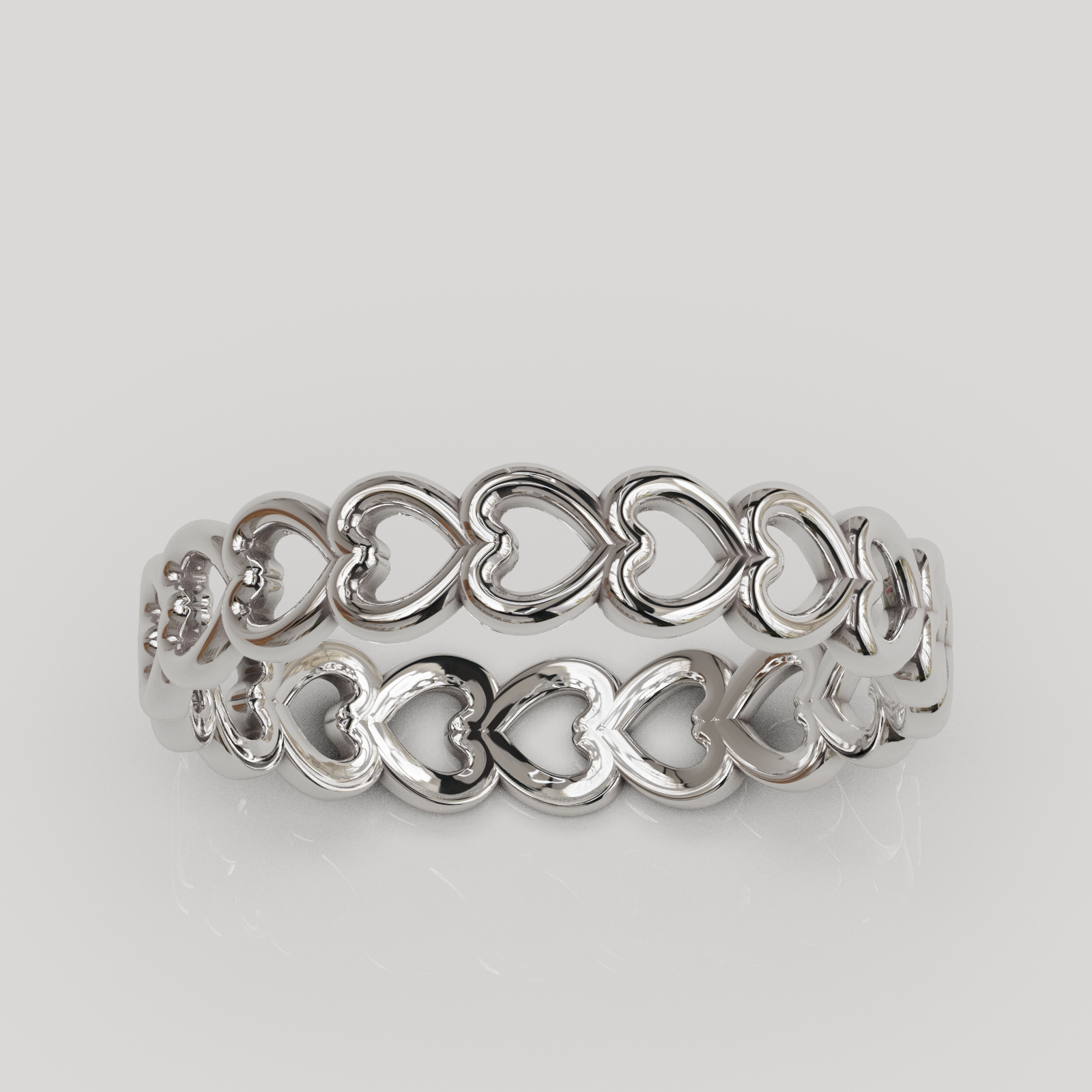 Anillo Corazones plata