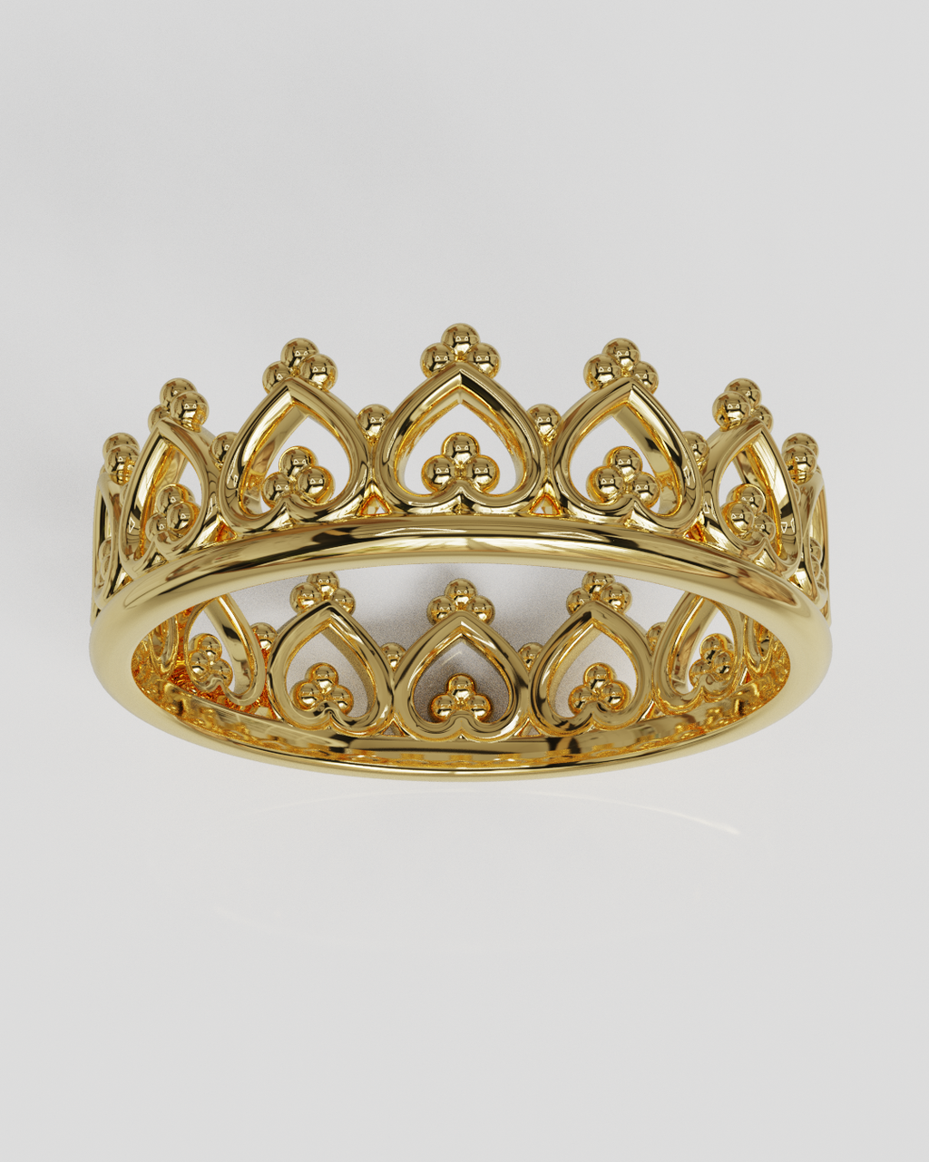 Anillo Corona oro amarillo 18K