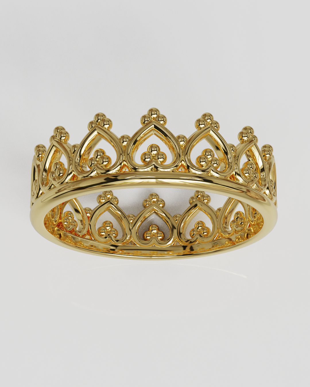 Anillo Corona oro amarillo 18K