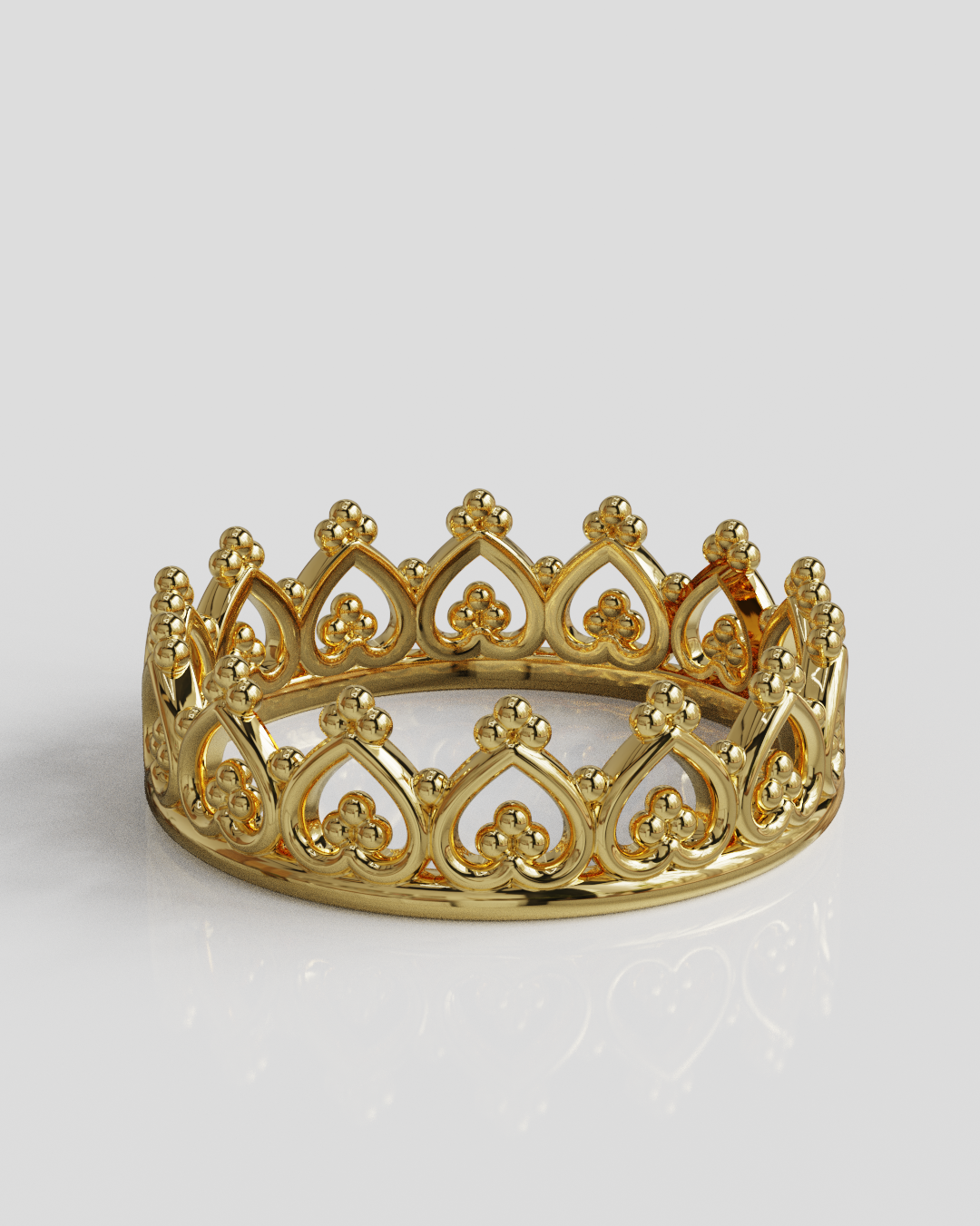 Anillo Corona oro amarillo 18K