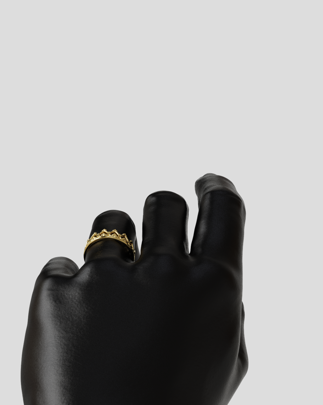 Anillo Corona oro amarillo 18K