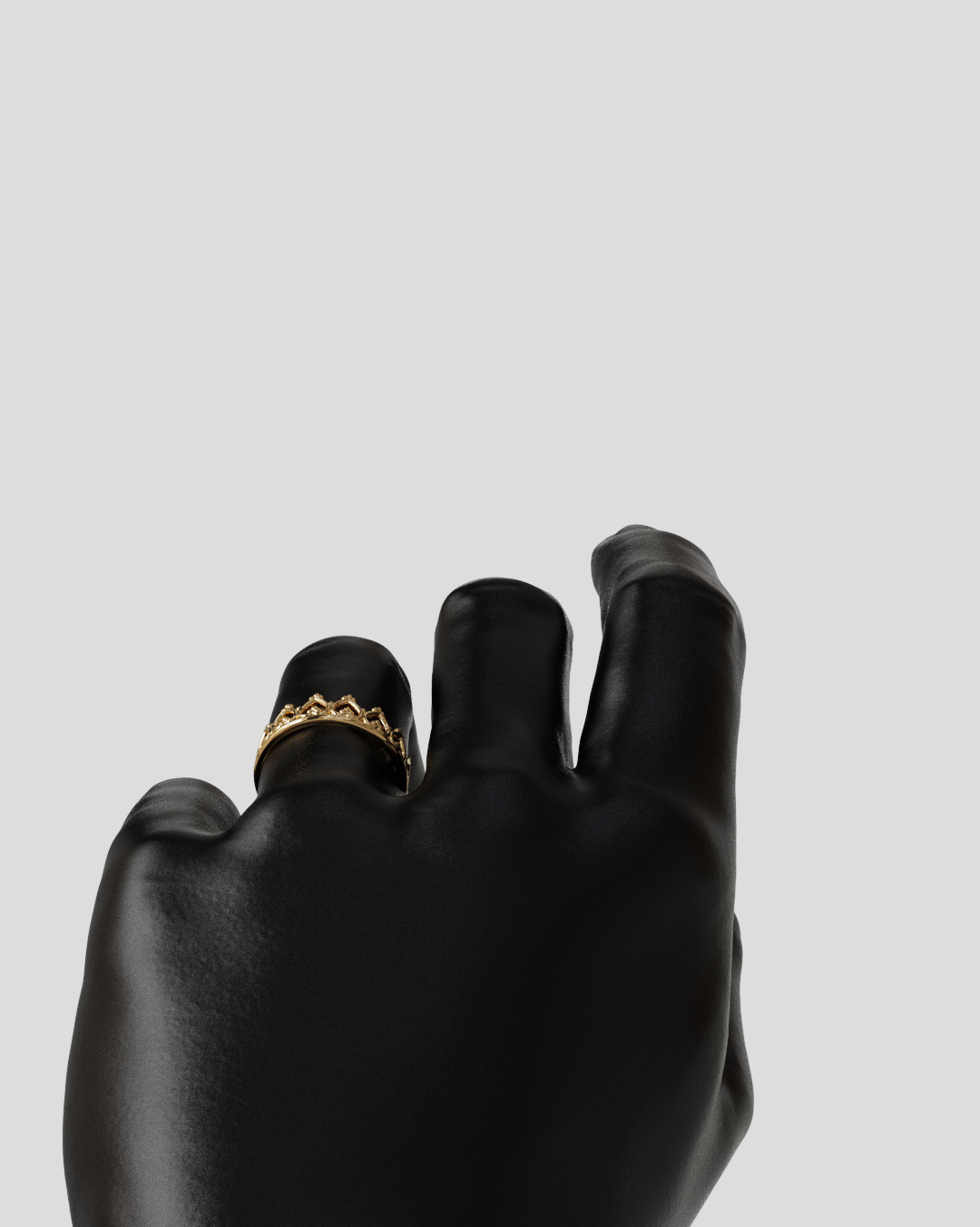 Anillo Corona oro rosa 18K