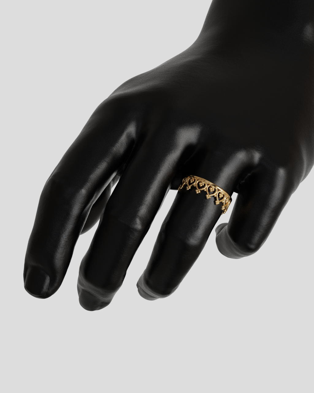 Anillo Corona oro rosa 18K