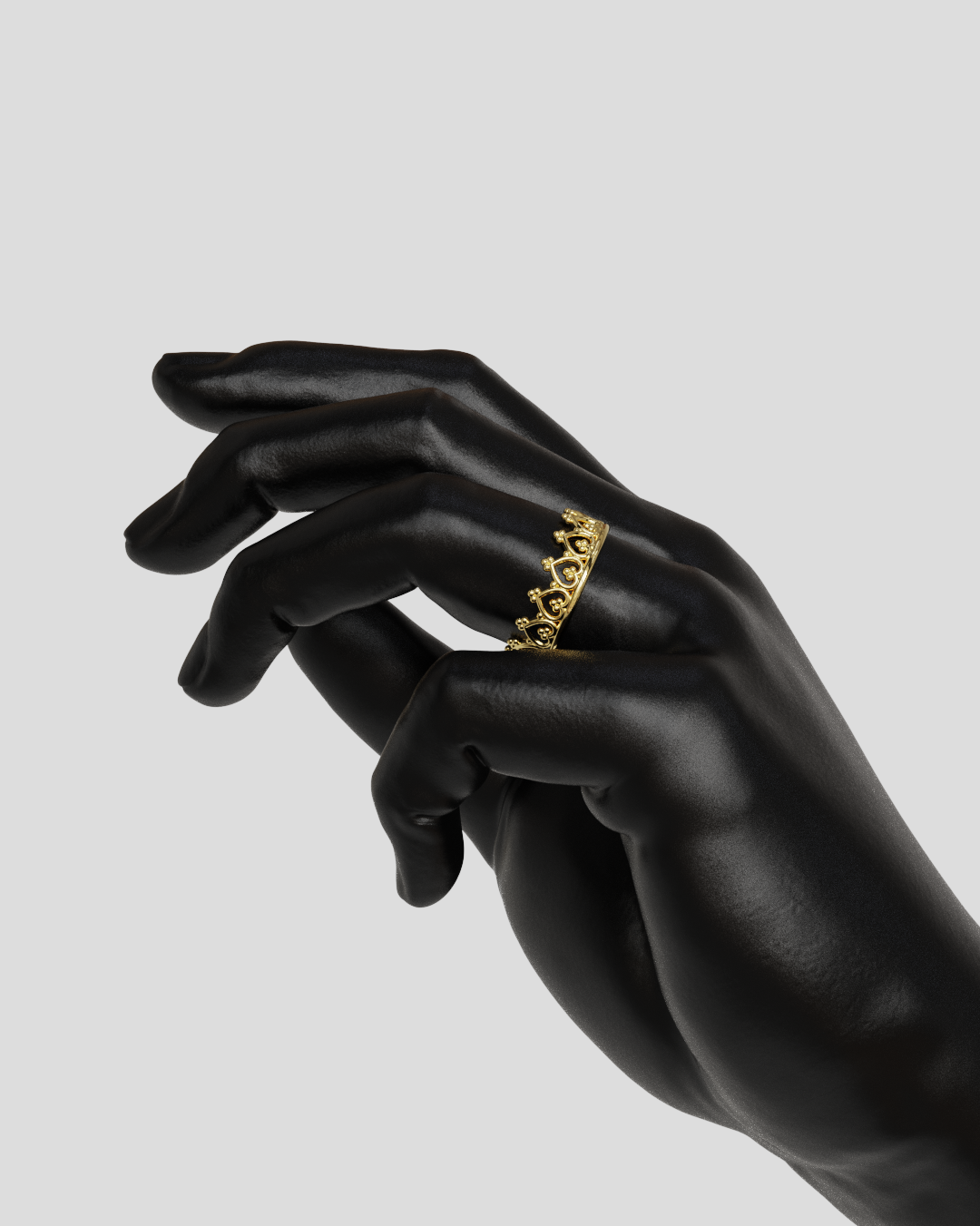 Anillo Corona oro amarillo 18K