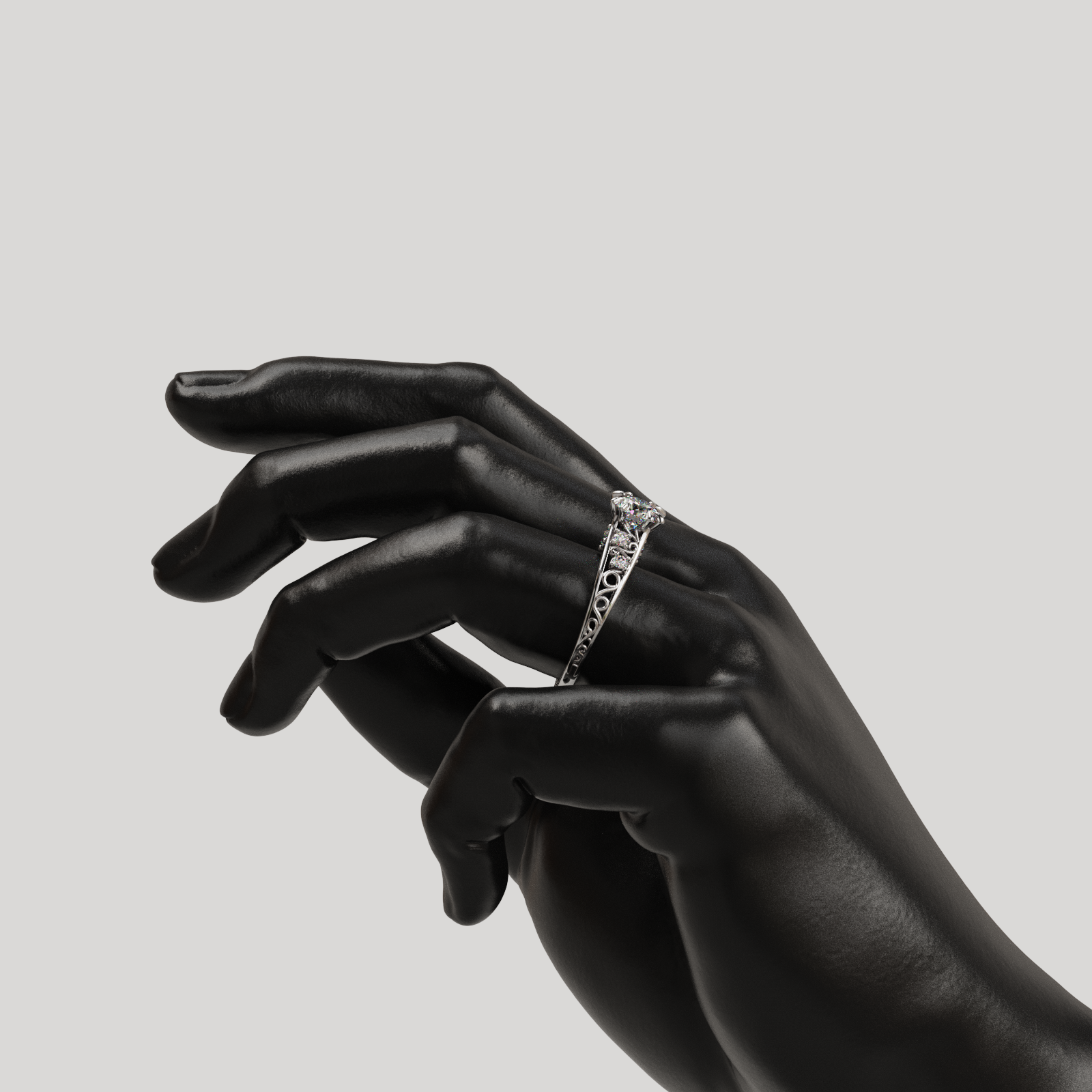 Anillo filigre plata