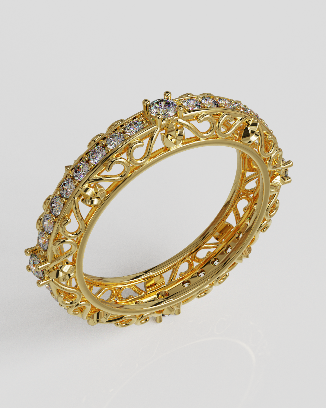 Argolla Catedral oro amarillo 18K