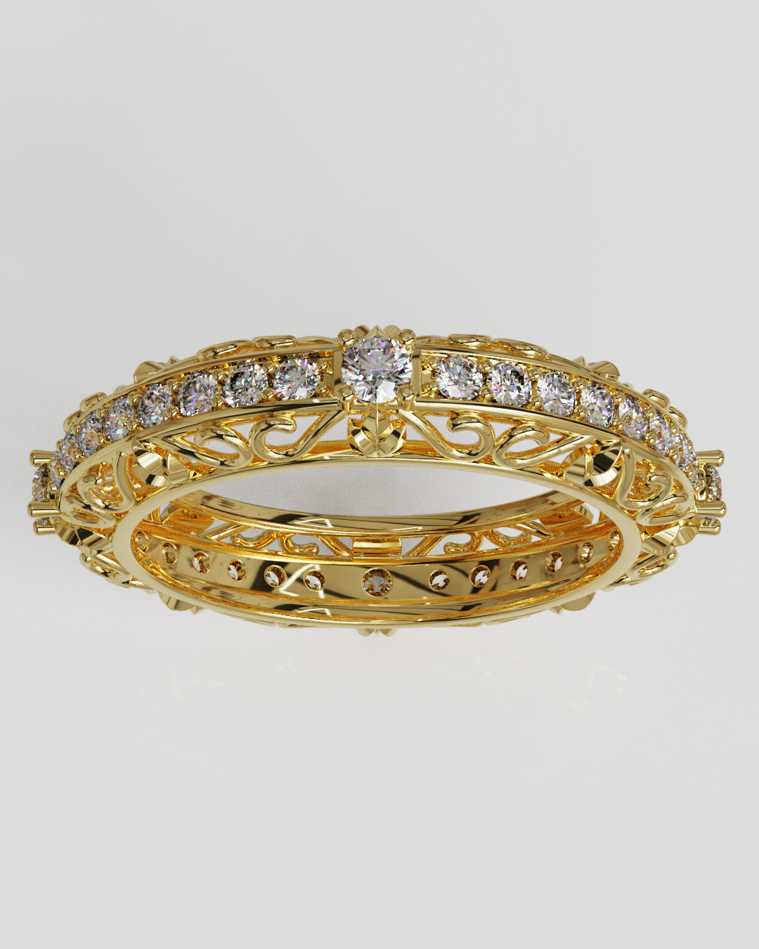 Argolla Catedral oro amarillo 18K