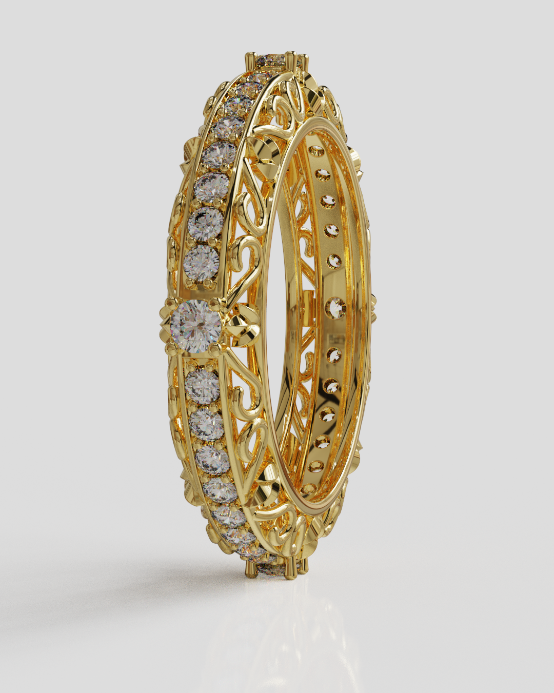 Argolla Catedral oro amarillo 18K
