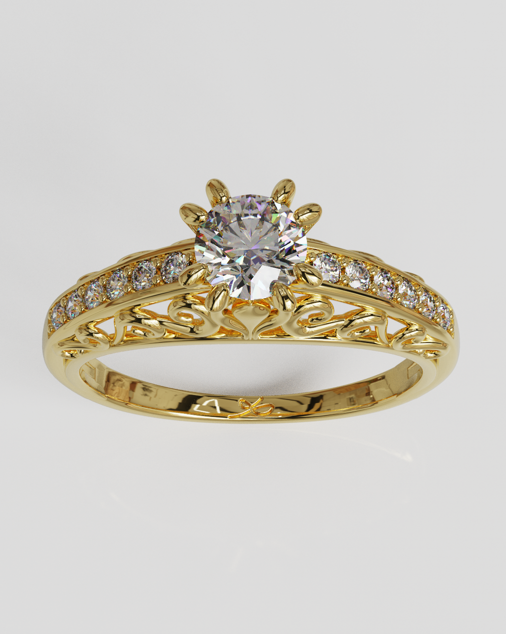 Anillo Catedral oro amarillo 18K