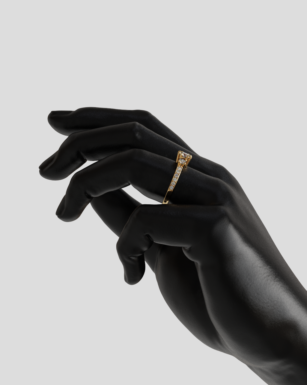 Anillo Tresillo infinity oro rosa 18K