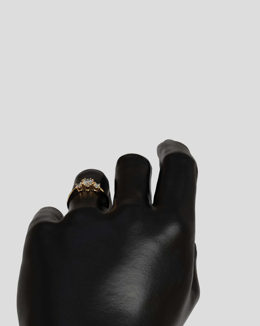 Anillo Tresillo oro rosa 18K