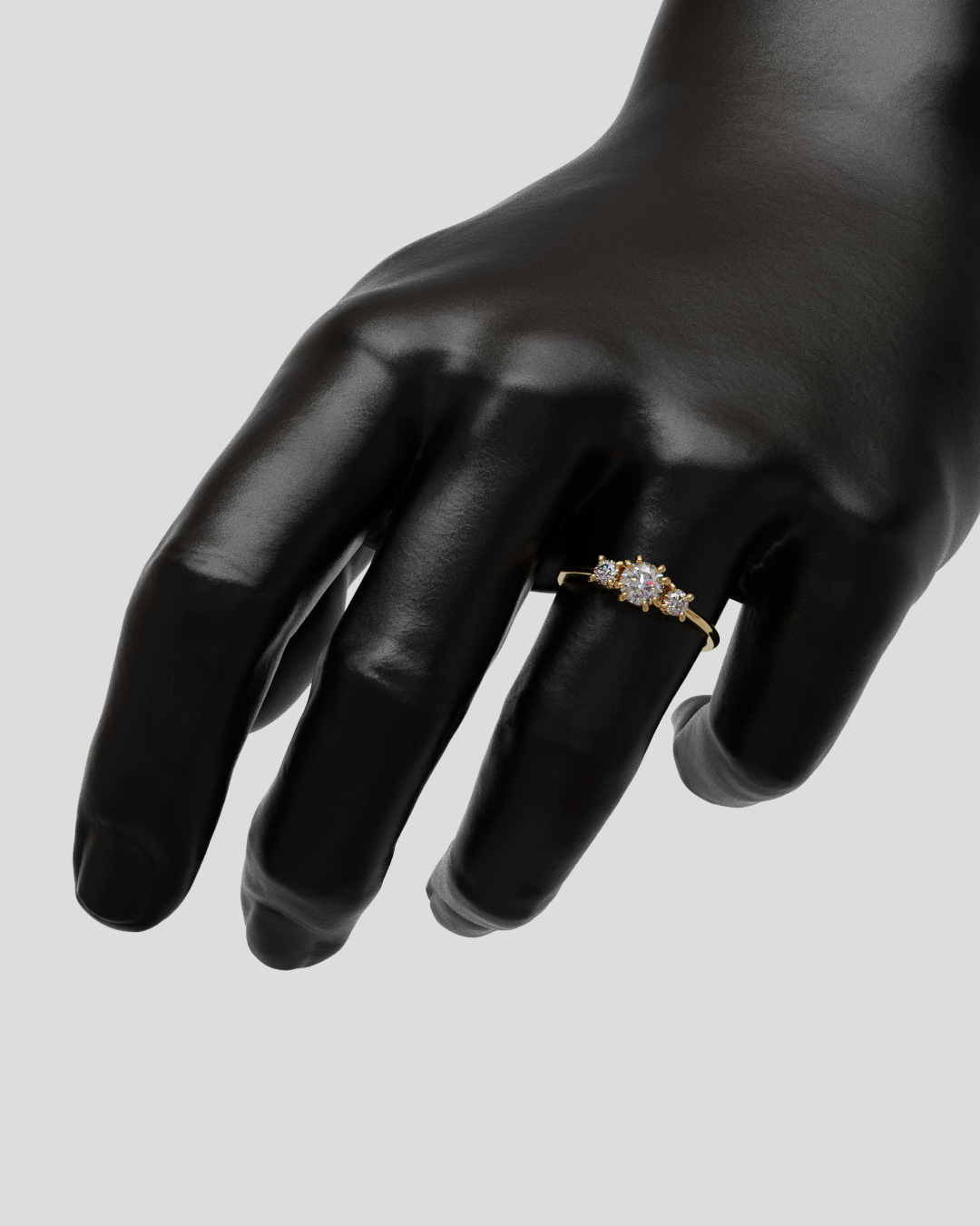 Anillo Tresillo oro rosa 18K