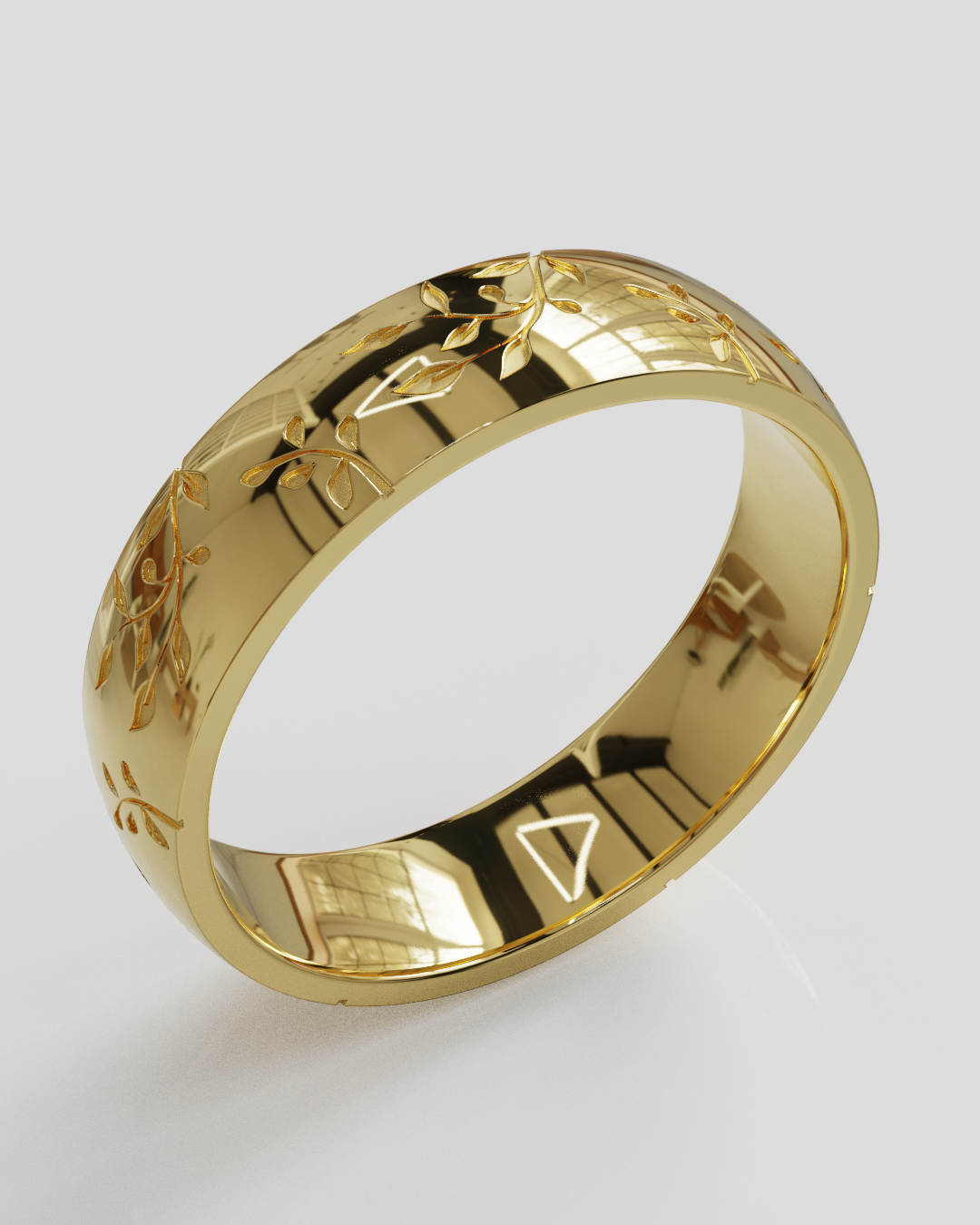 Argolla Branch oro amarillo 18K 15%OFF