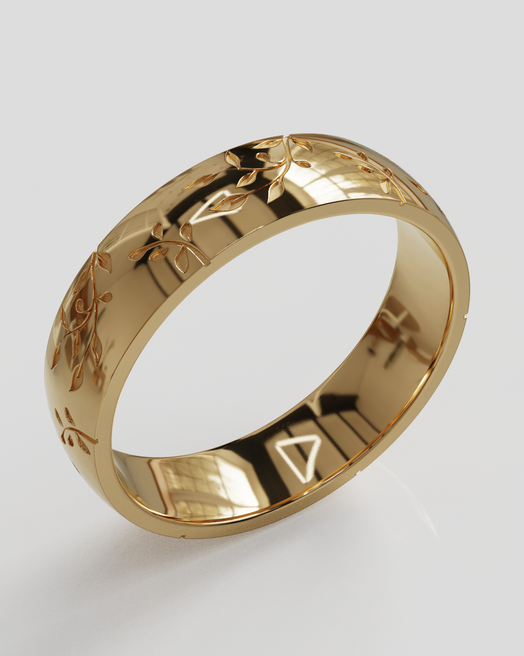 Argolla Branch oro rosa 18K