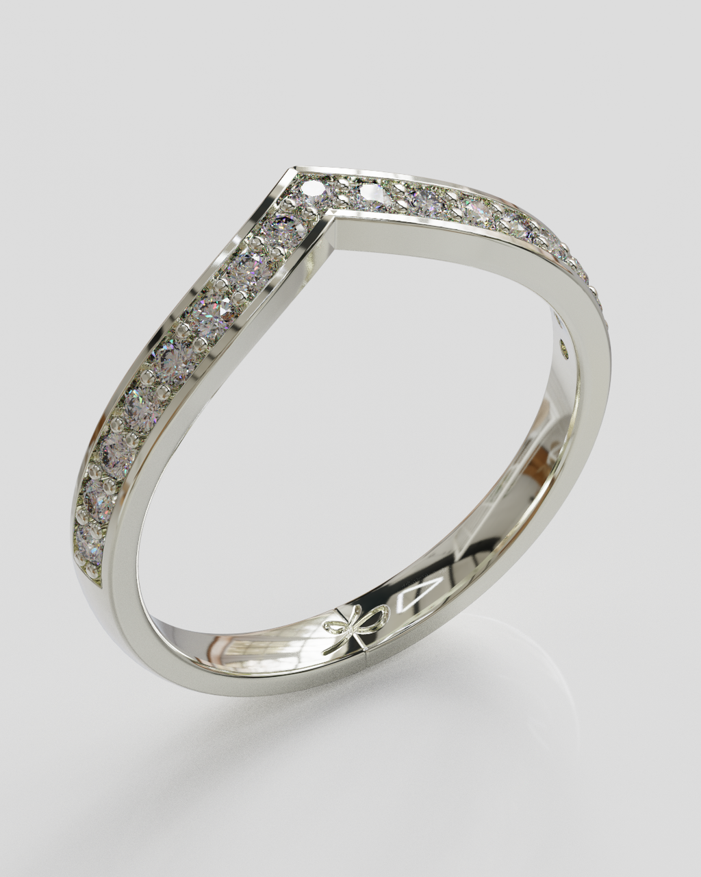 Argolla Horizon Glow oro blanco 18k