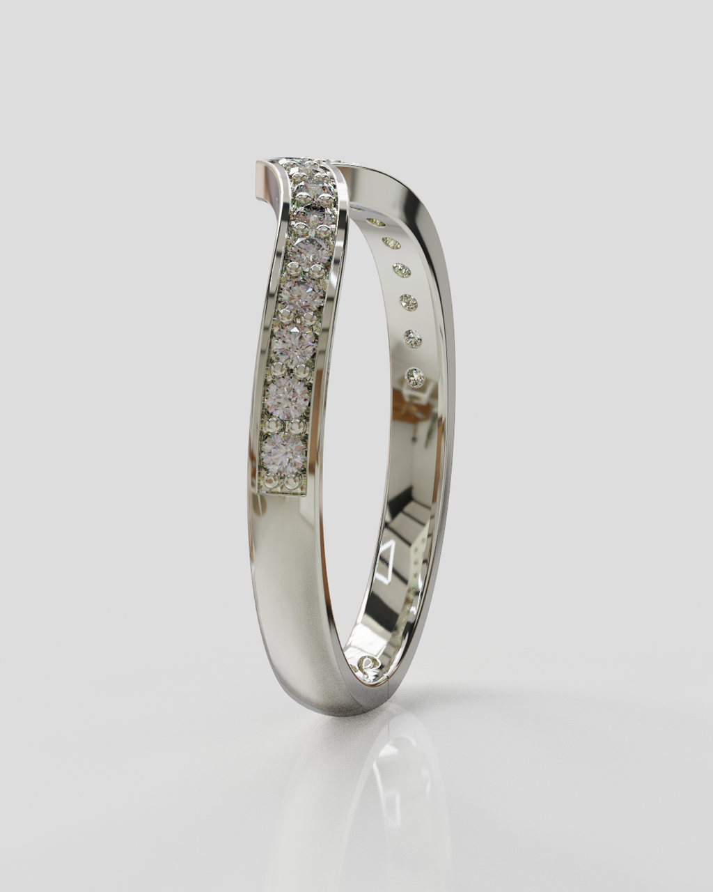 Argolla Horizon Glow oro blanco 18k