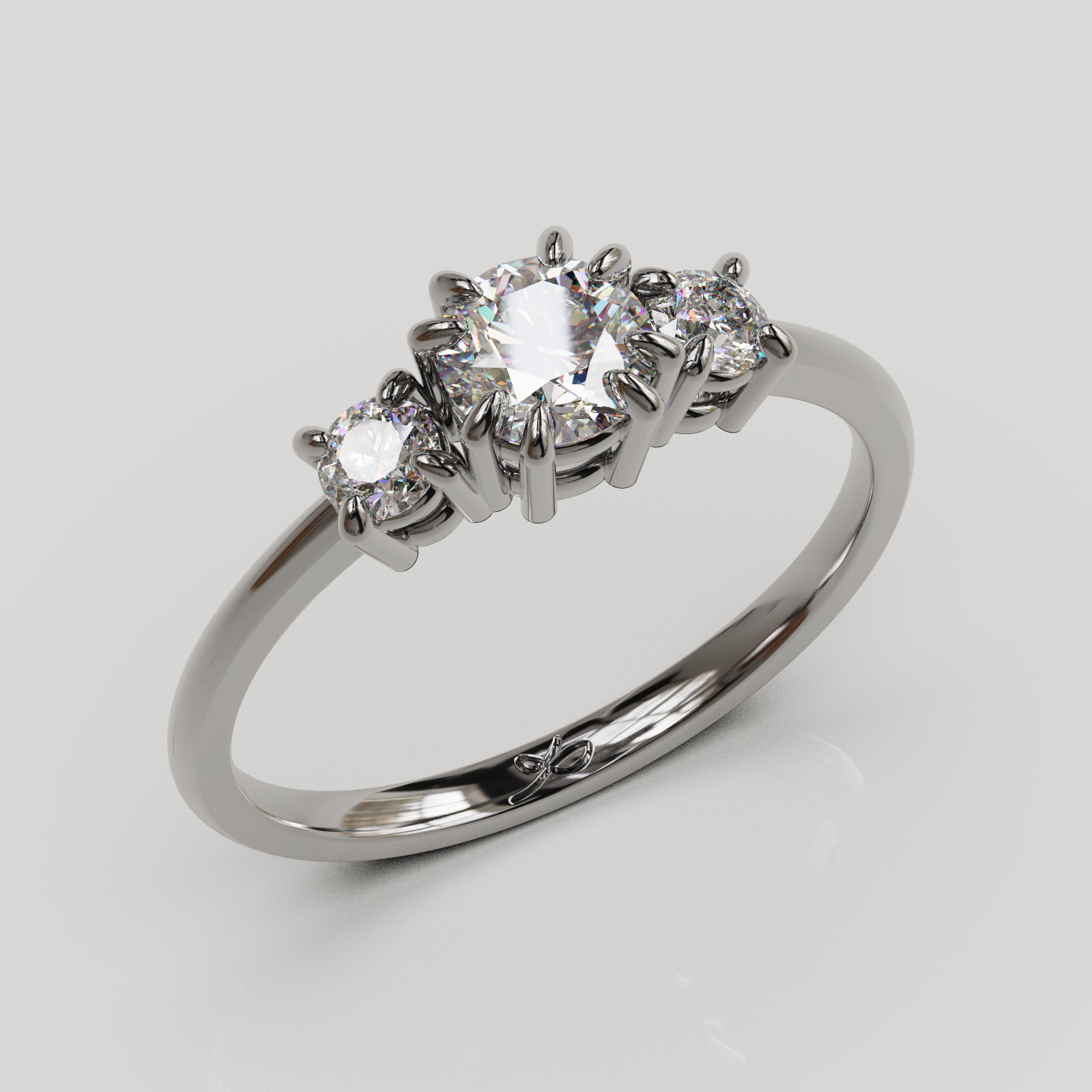 Anillo Tresillo Platino