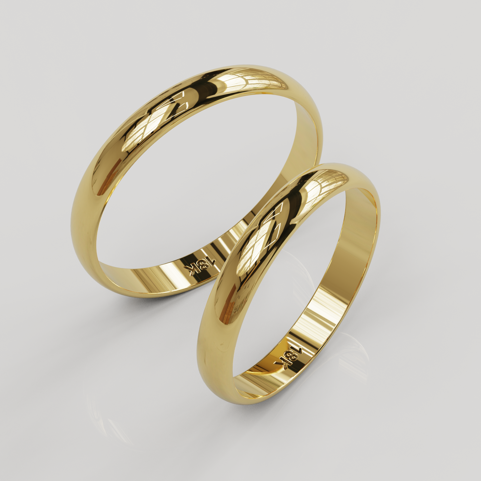 Argollas Mediacaña 3mm 3gramos