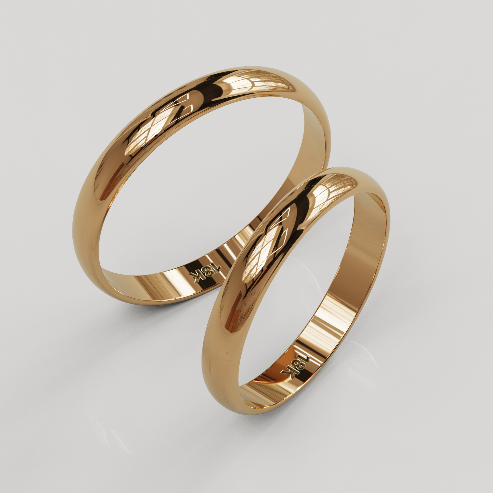 Argollas Mediacaña 3mm 3gramos