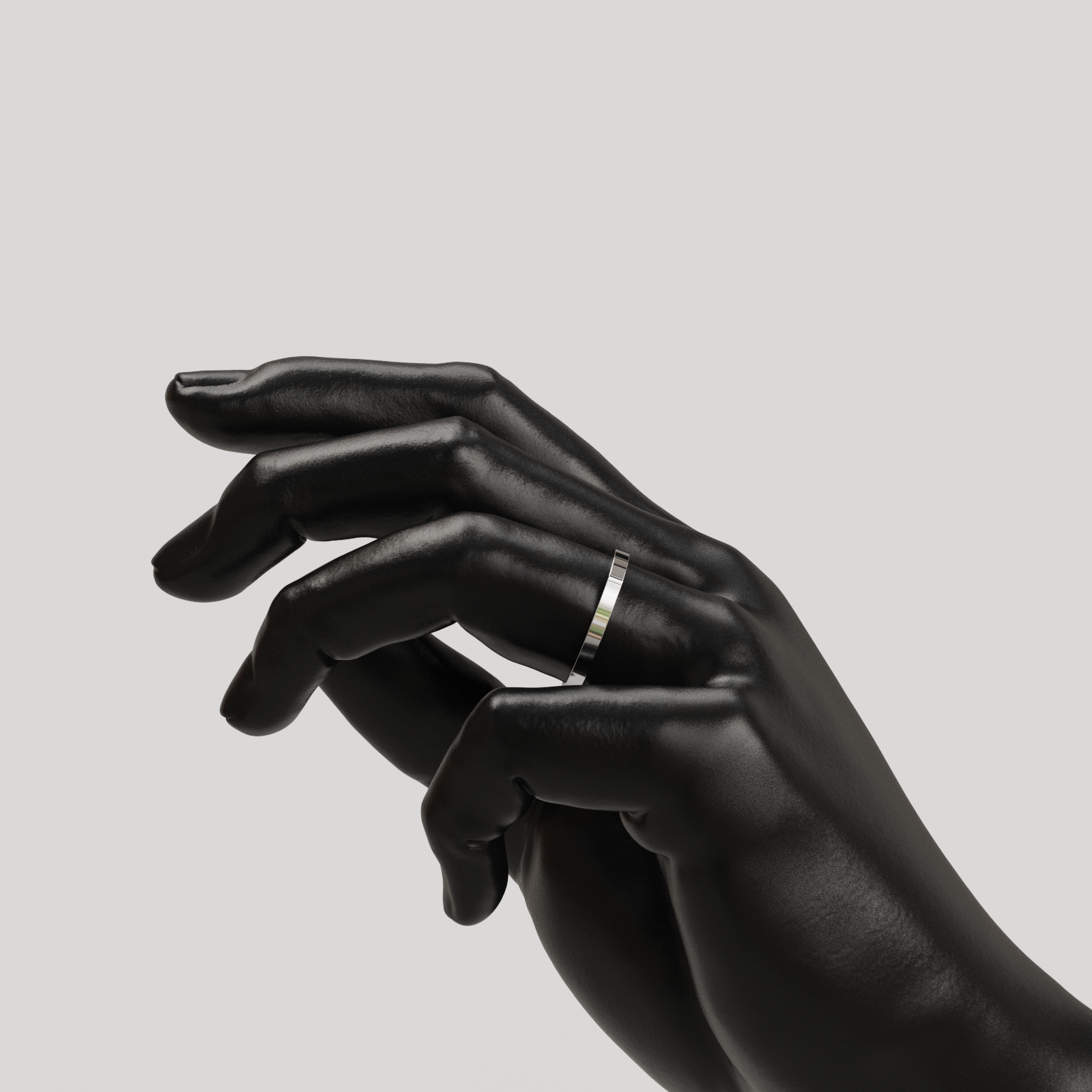 Anillo sello light plata