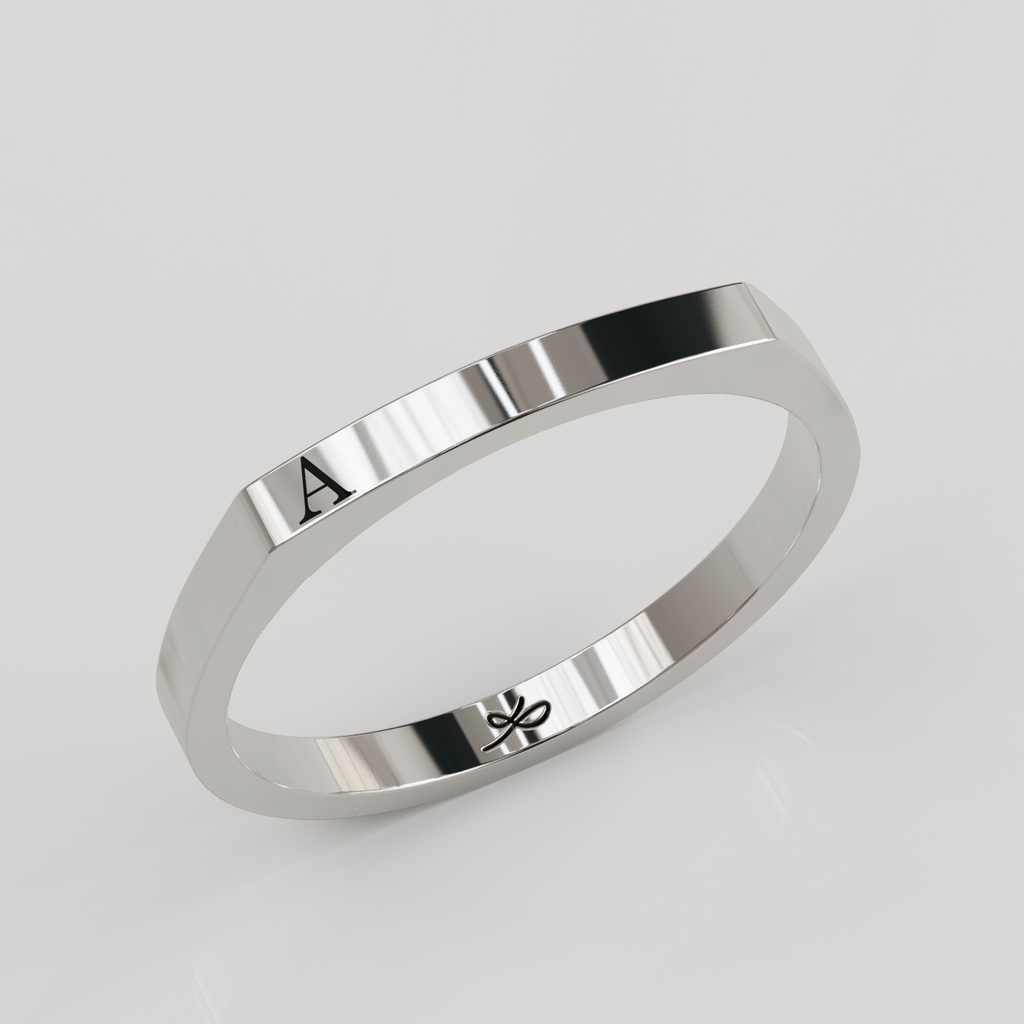 Anillo sello light plata