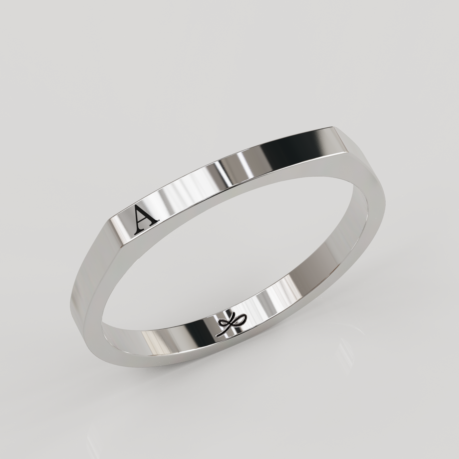 Anillo sello light plata