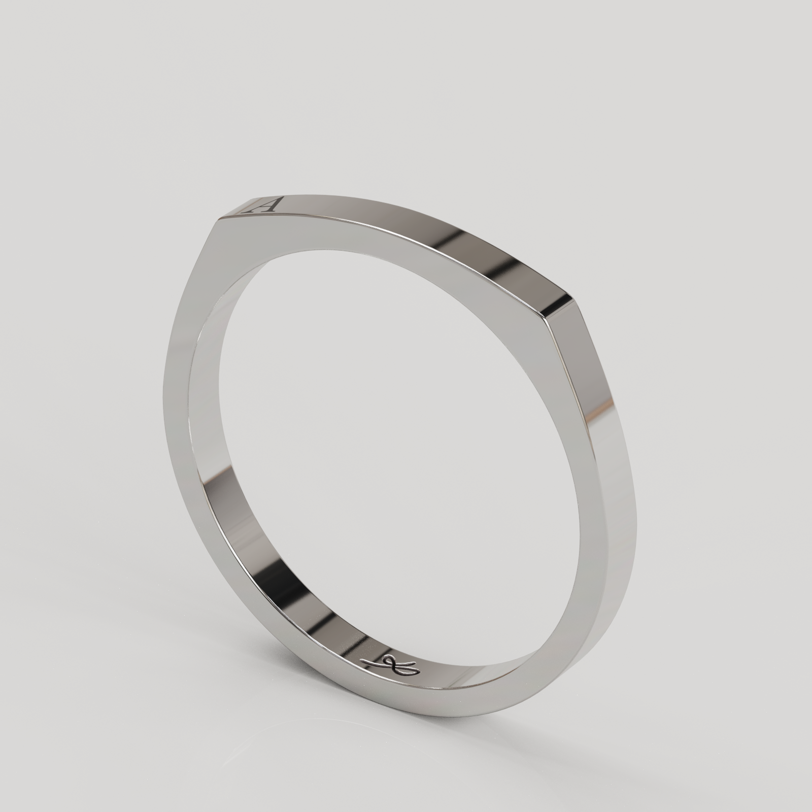 Anillo sello light plata