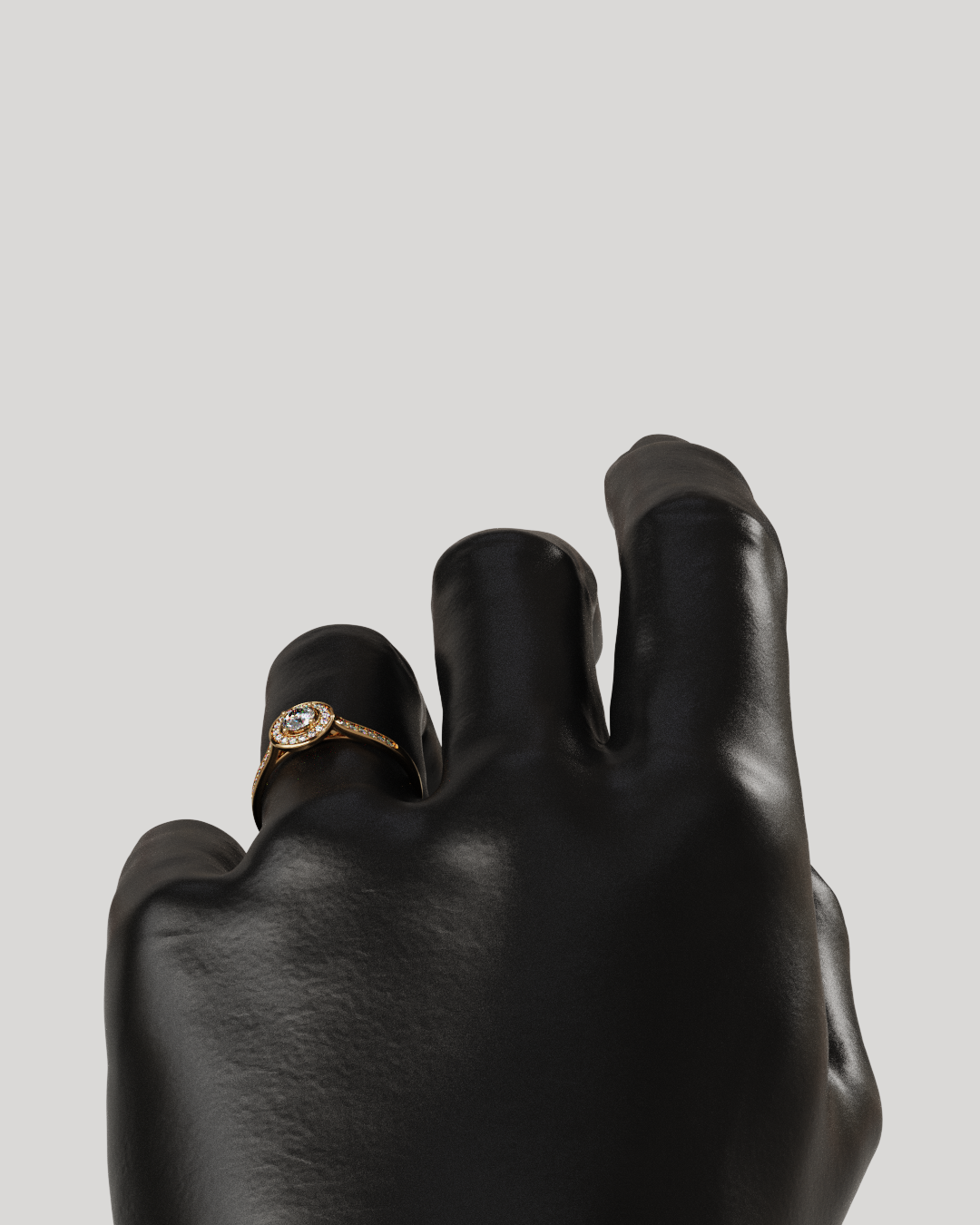 Anillo Halo Destiny oro rosa 18K