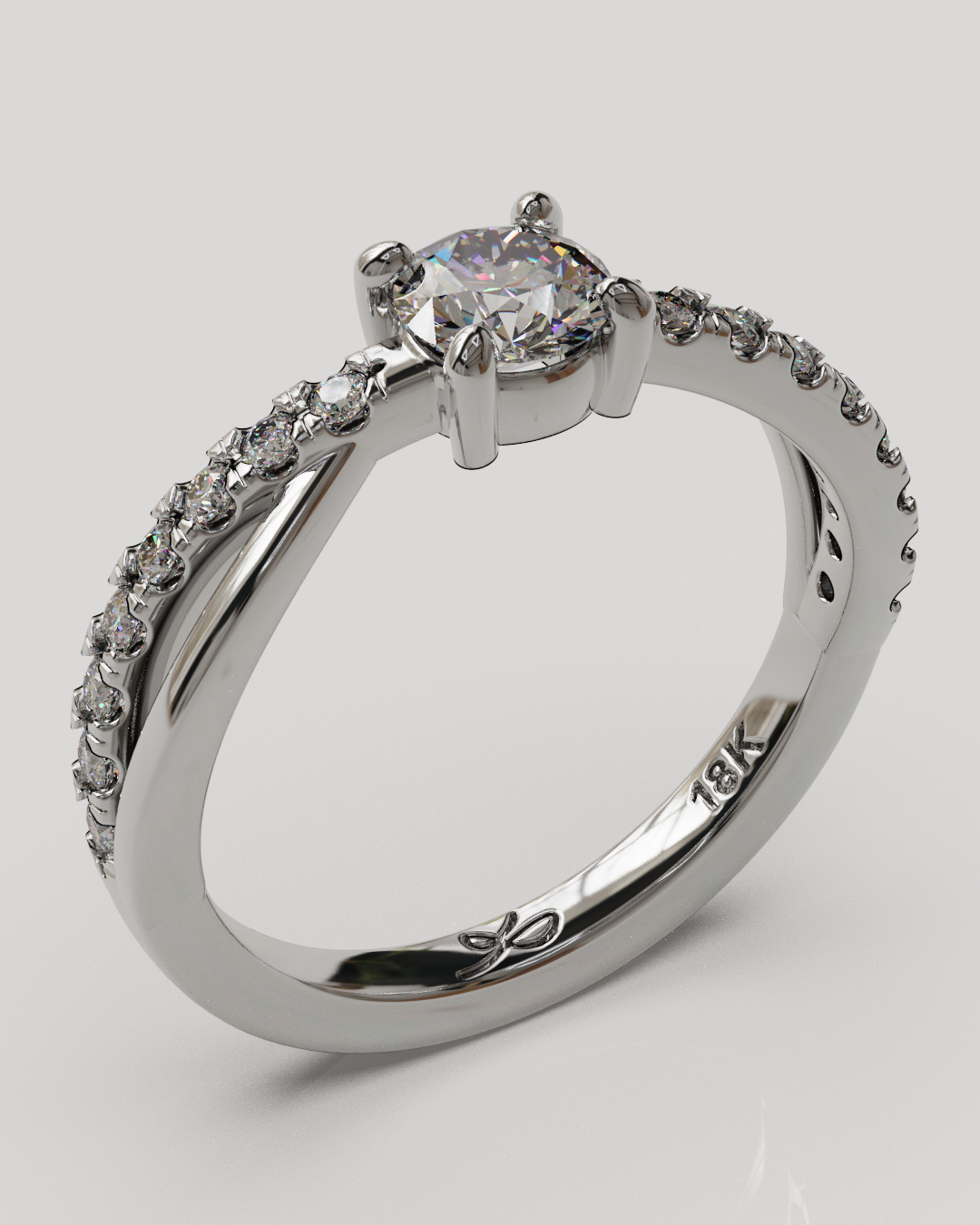 Anillo Molly oro blanco 18K