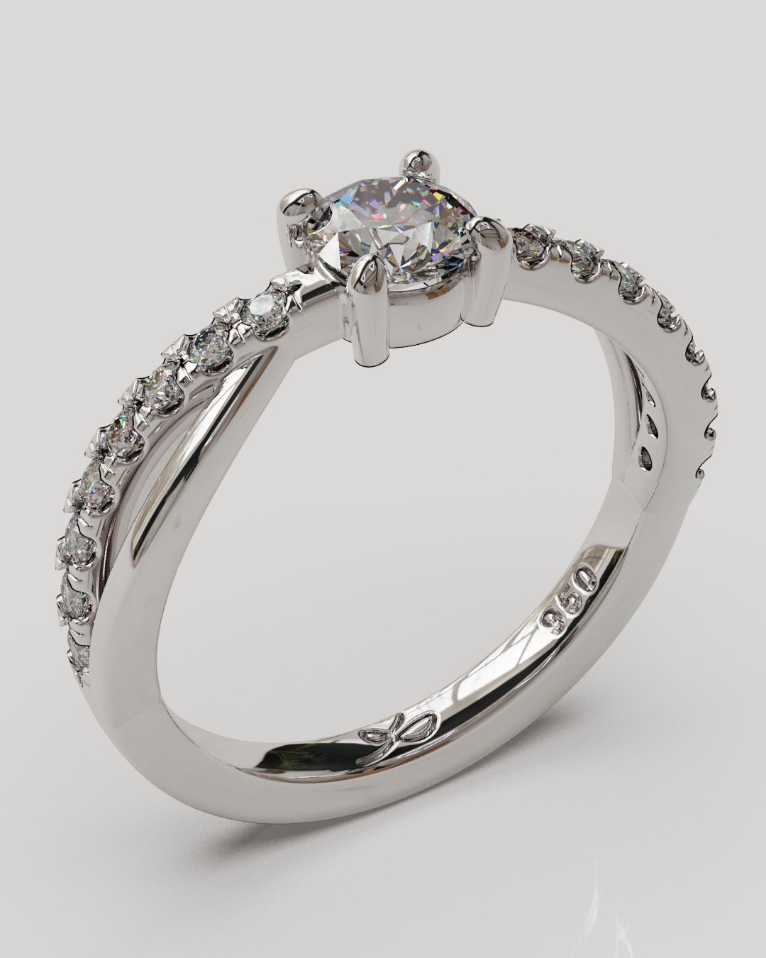 Anillo Molly plata Moissanitas