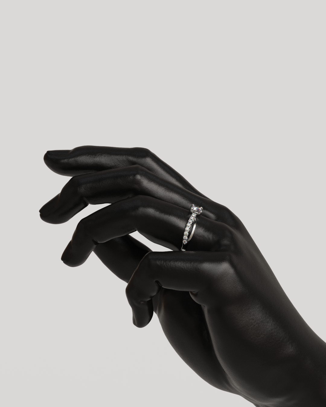 Anillo Molly plata Moissanitas