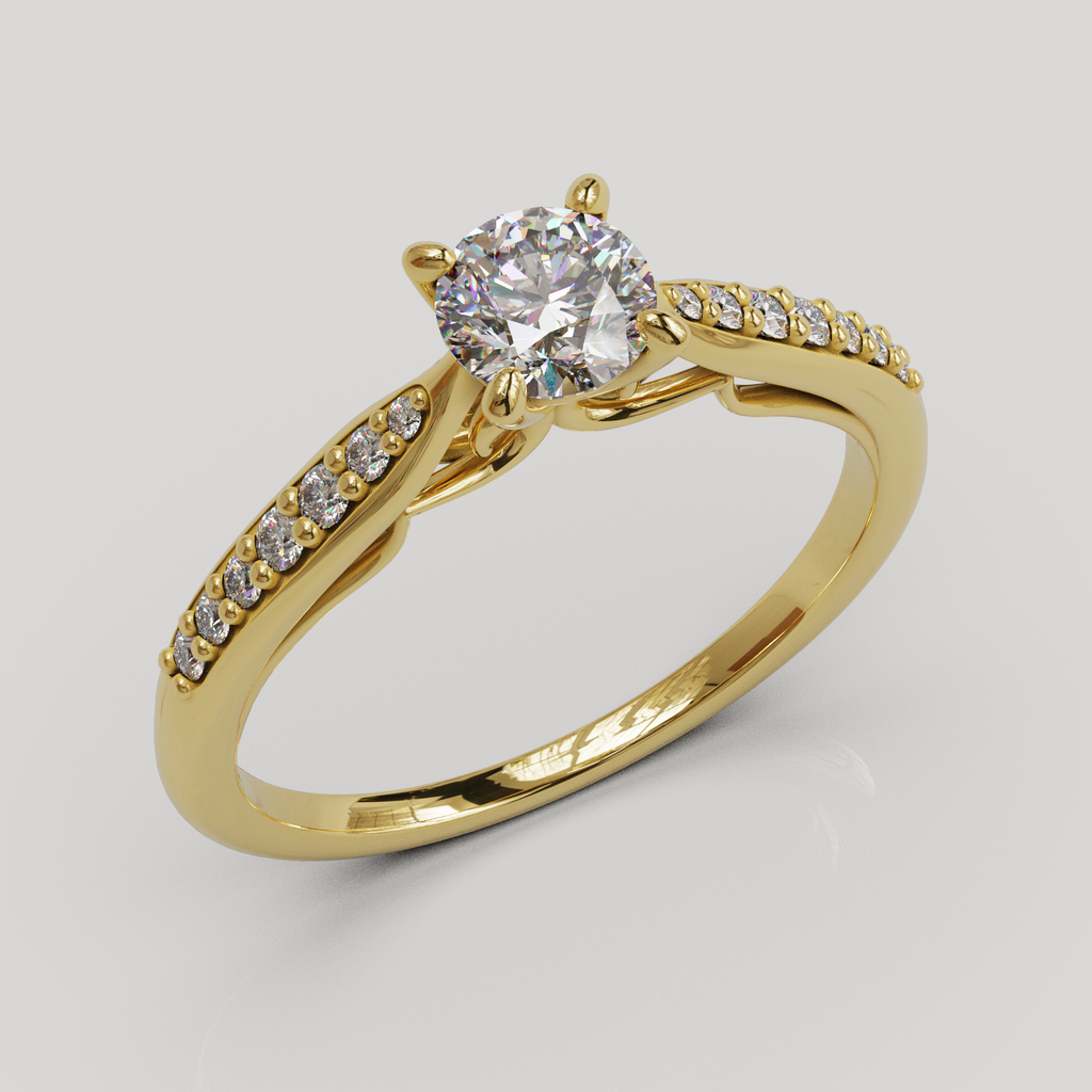 Anillo de compromiso Darel Infinity con cuerpo catedral