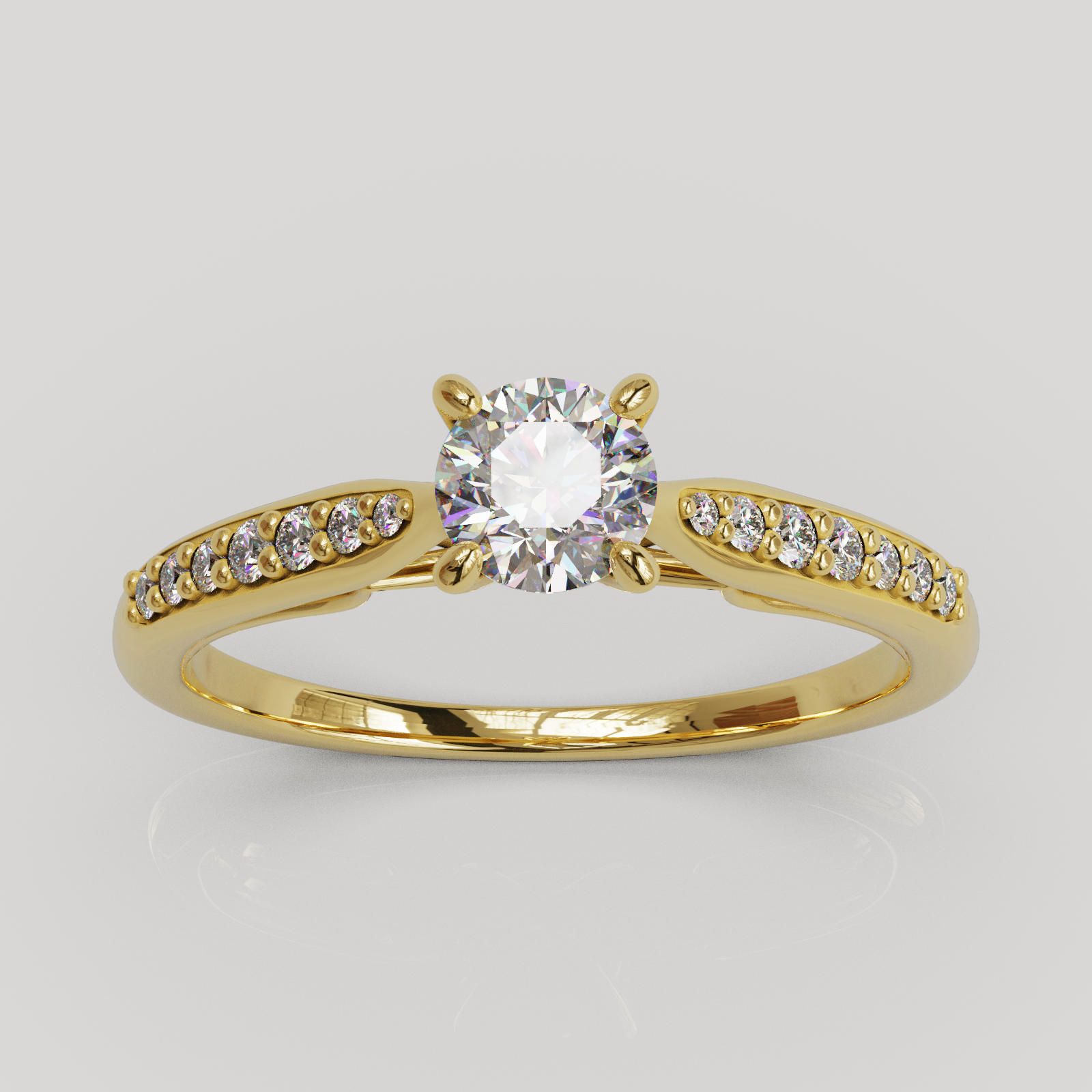 Anillo de compromiso Darel Infinity con cuerpo catedral