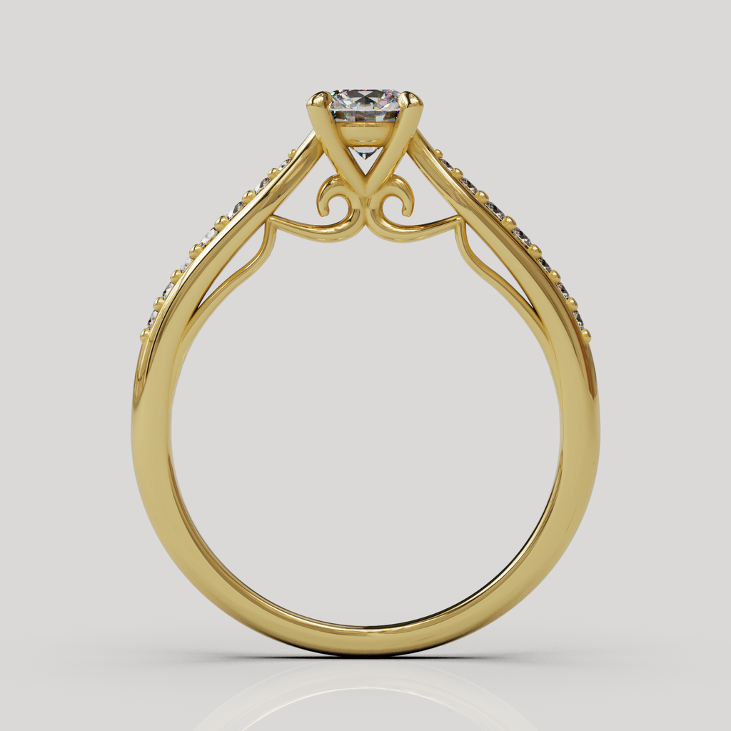 Anillo de compromiso Darel Infinity con cuerpo catedral