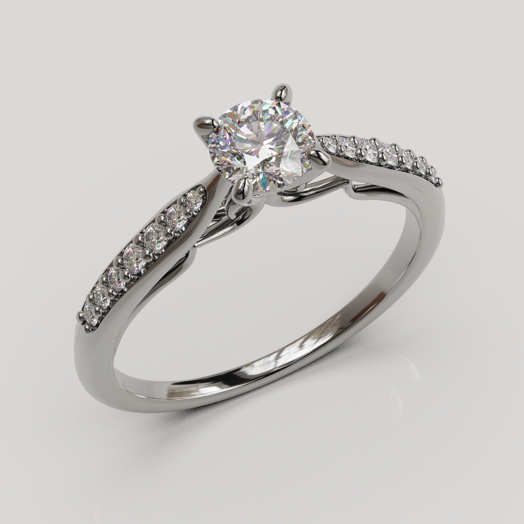 Anillo de compromiso Darel Infinity con cuerpo catedral