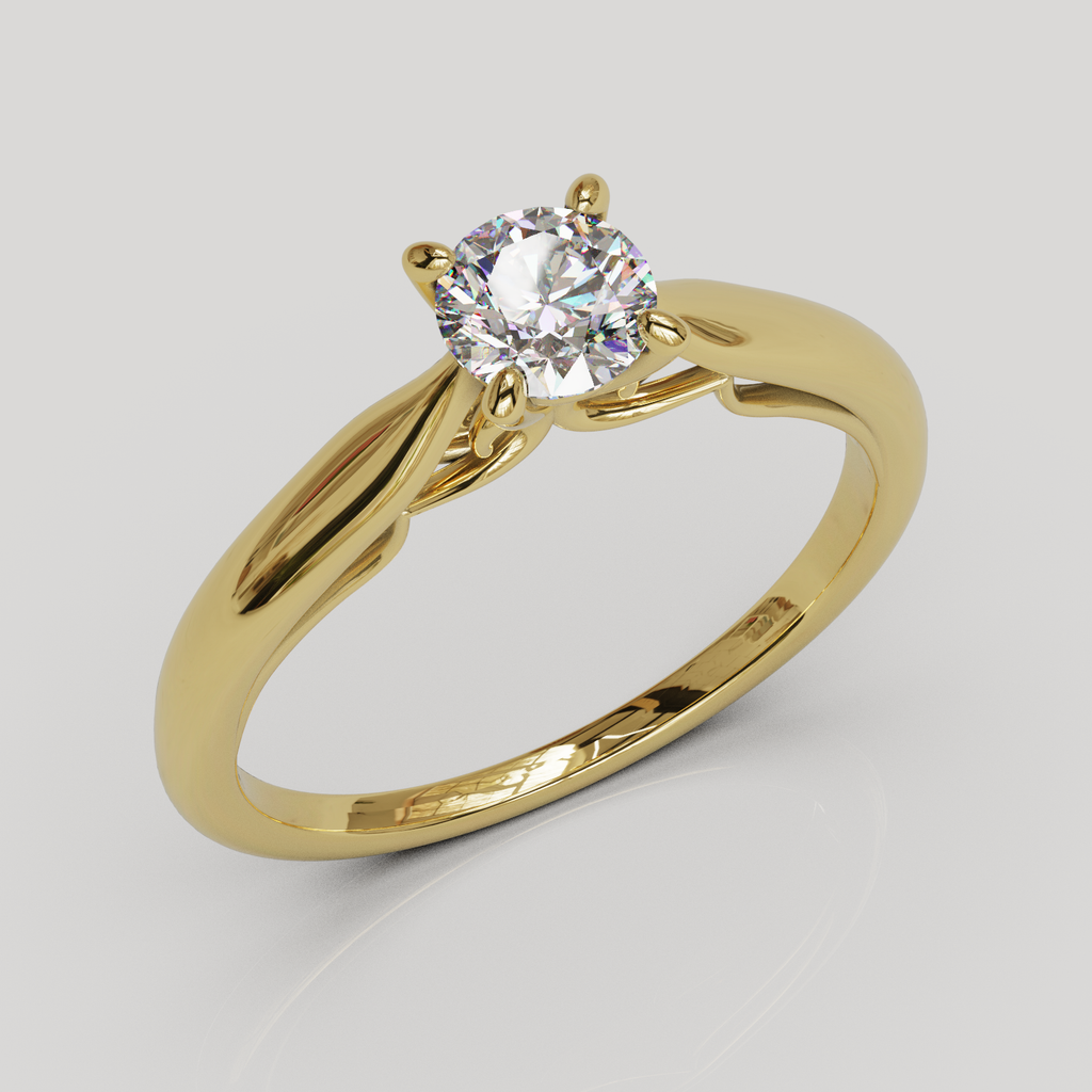 Anillo de compromiso Darel con cuerpo catedral