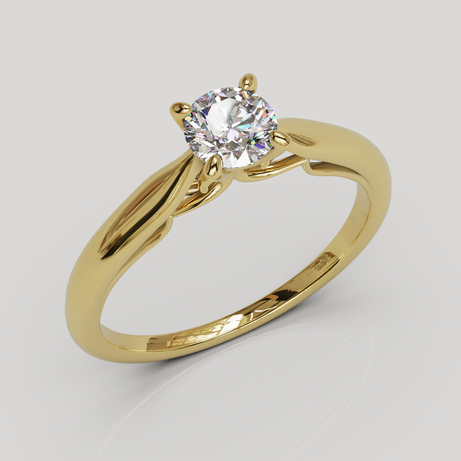 Anillo de compromiso Darel con cuerpo catedral
