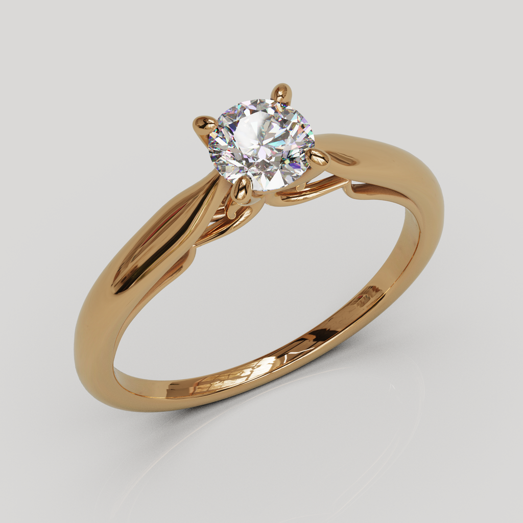 Anillo de compromiso Darel con cuerpo catedral